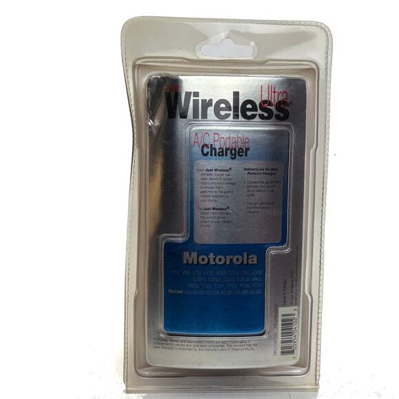Just Wireless Ultra AC Portable Charger New In Package Old Stock - Picture 2 of 2